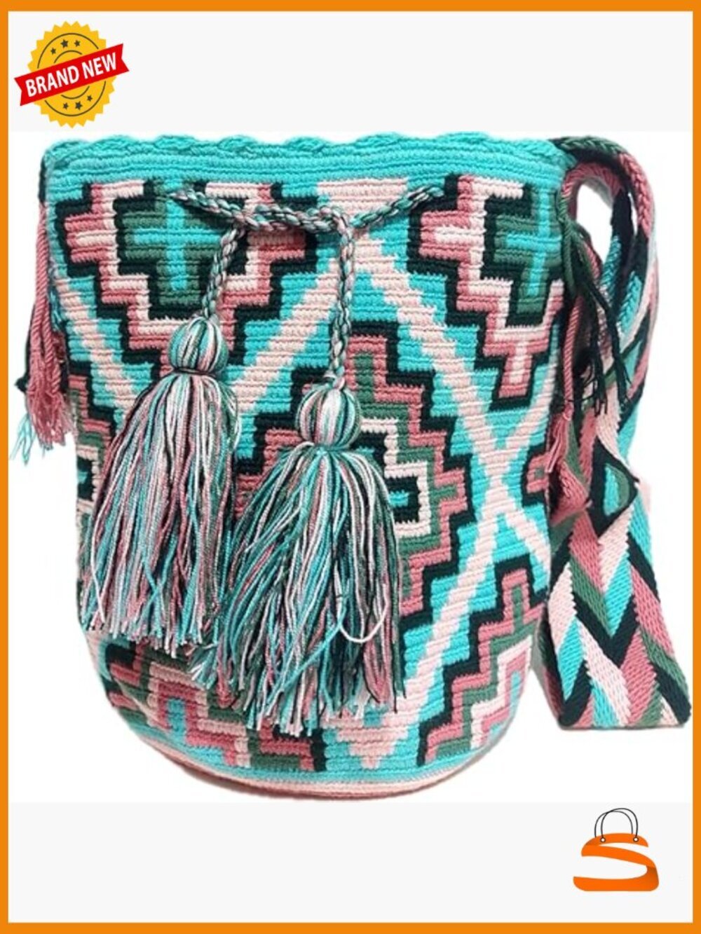 Handwoven Wayuu Mochila Tote Crochet Beach Bag